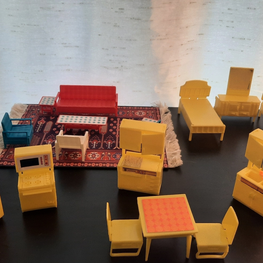 Vintage Mattel Snap Happy Dollhouse Furniture Set 1967 Large Lot